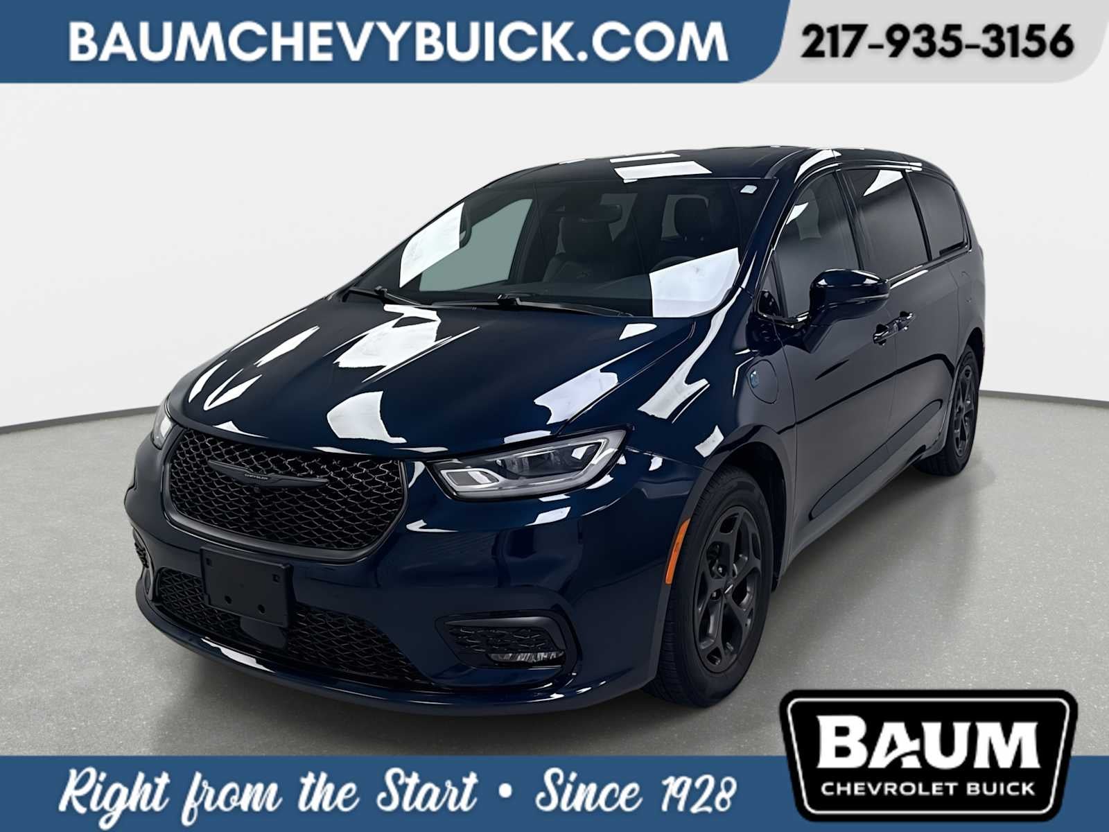 2022 Chrysler Pacifica Hybrid Touring L in Blue — front three-quarter view