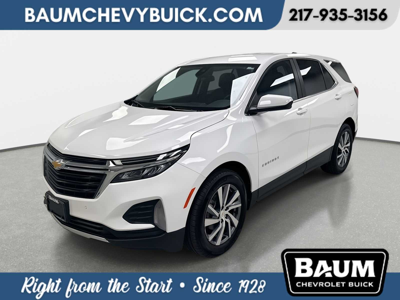 2024 Chevrolet Equinox LT in Summit White — front three-quarter view
