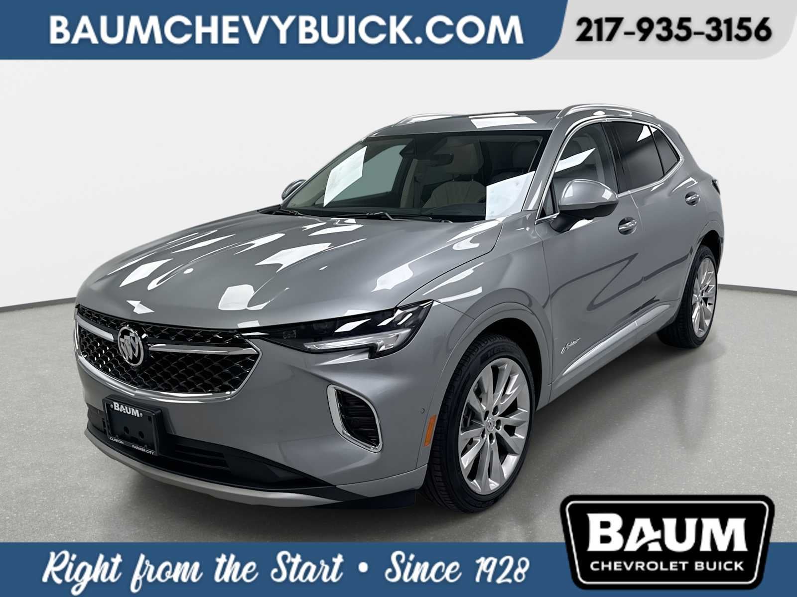 2023 Buick Envision Avenir in Moonstone Gray Metallic — front three-quarter view