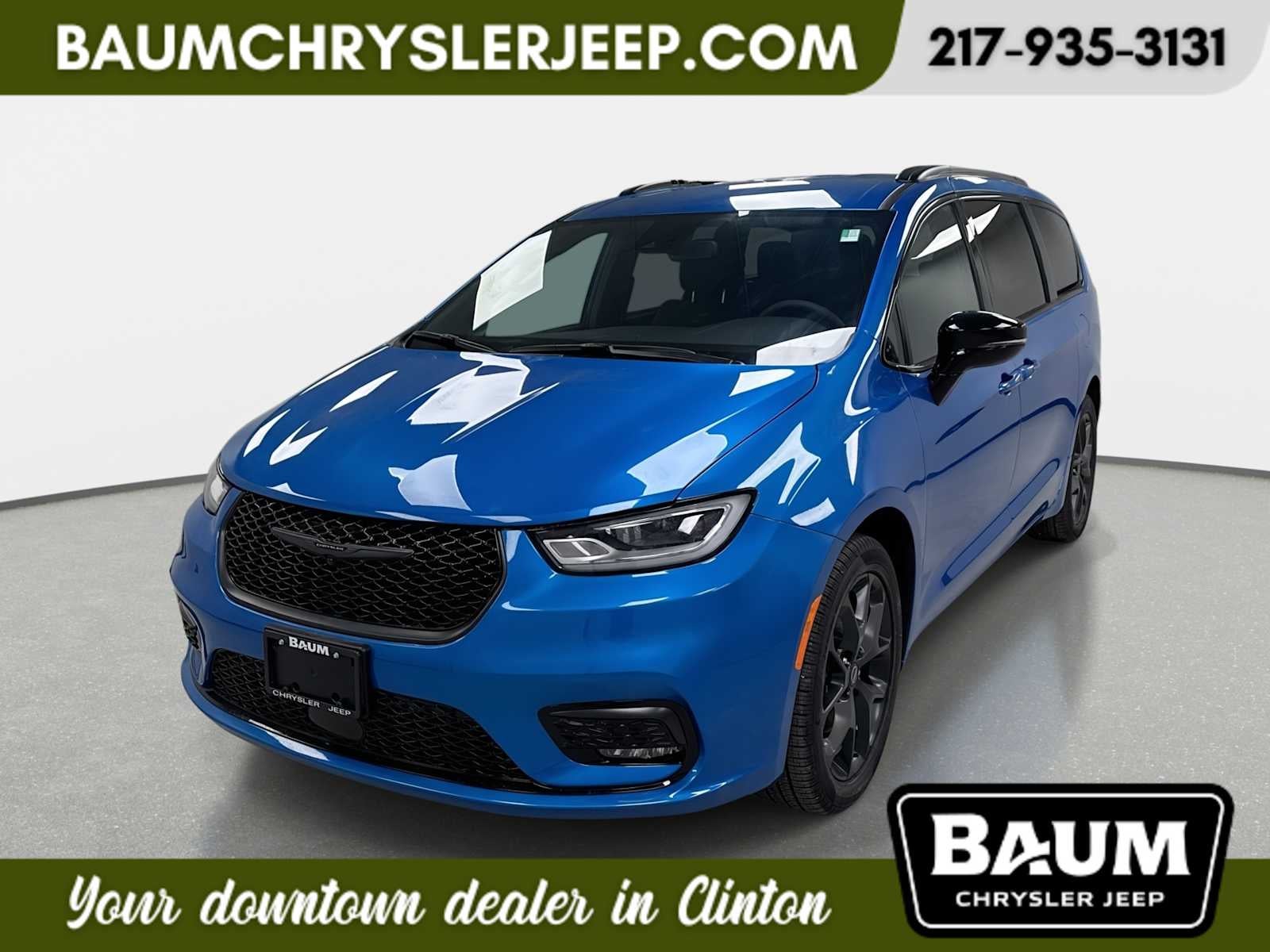 2026 Chrysler Pacifica PACIFICA SELECT in Hydro Blue Pearl-Coat Exterior Paint — front three-quarter view