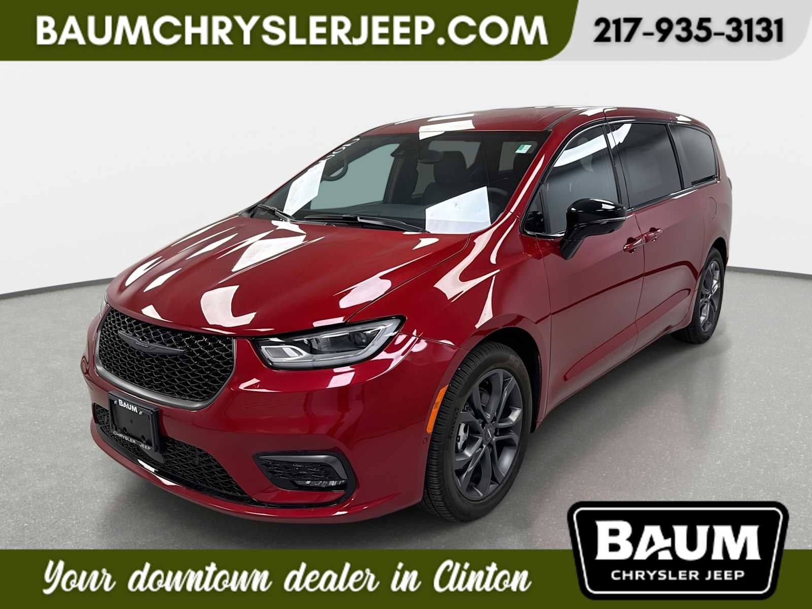 2026 Chrysler Pacifica PACIFICA SELECT in Red Hot Pearl-Coat Exterior Paint — front three-quarter view