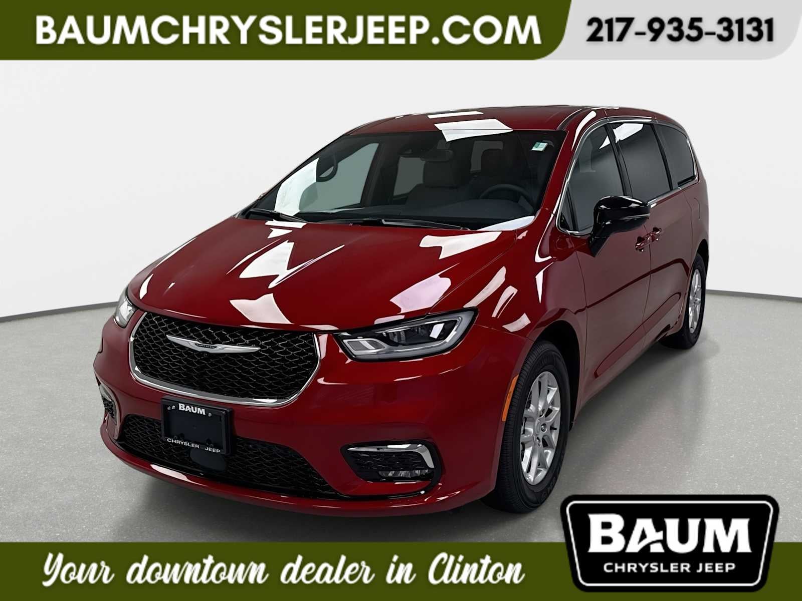 2026 Chrysler Pacifica PACIFICA SELECT in Red Hot Pearl-Coat Exterior Paint — front three-quarter view